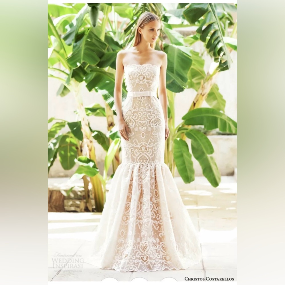 Wedding Dresses Mermaid Similar To Christos Costarellos Size S M Or 4 - 6